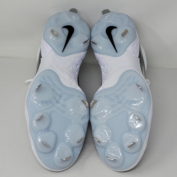 Nike Alpha Huarache Elite 4 White Black Baseball Cleats FD2745-101 Men Sz 12 New - Picture 7 of 8